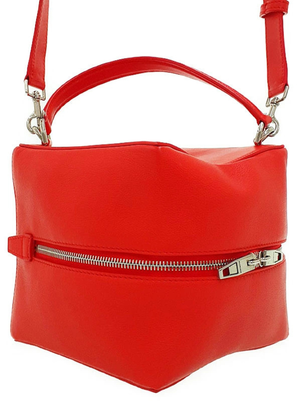 Balenciaga Cubic 2way Leather Handbag Red